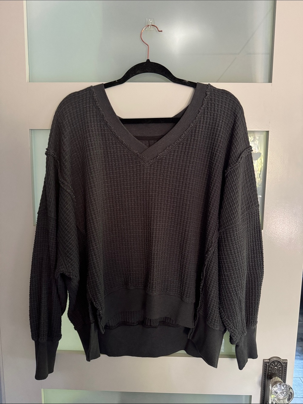 American Eagle Oversized Waffle Crew